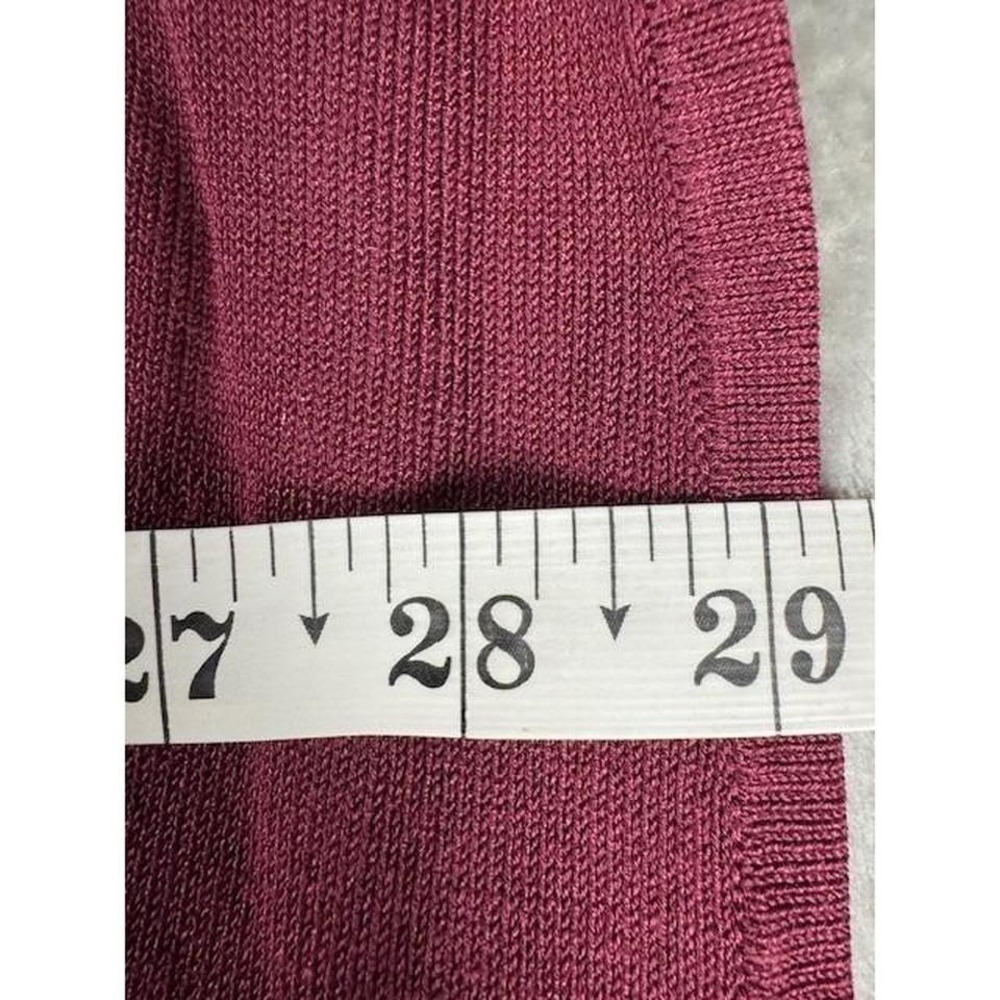 NWT Anthony Original‎ Burgundy Knit Cape Faux Fur Trim 1X Plus Size 3RL61AM - Picture 6 of 8